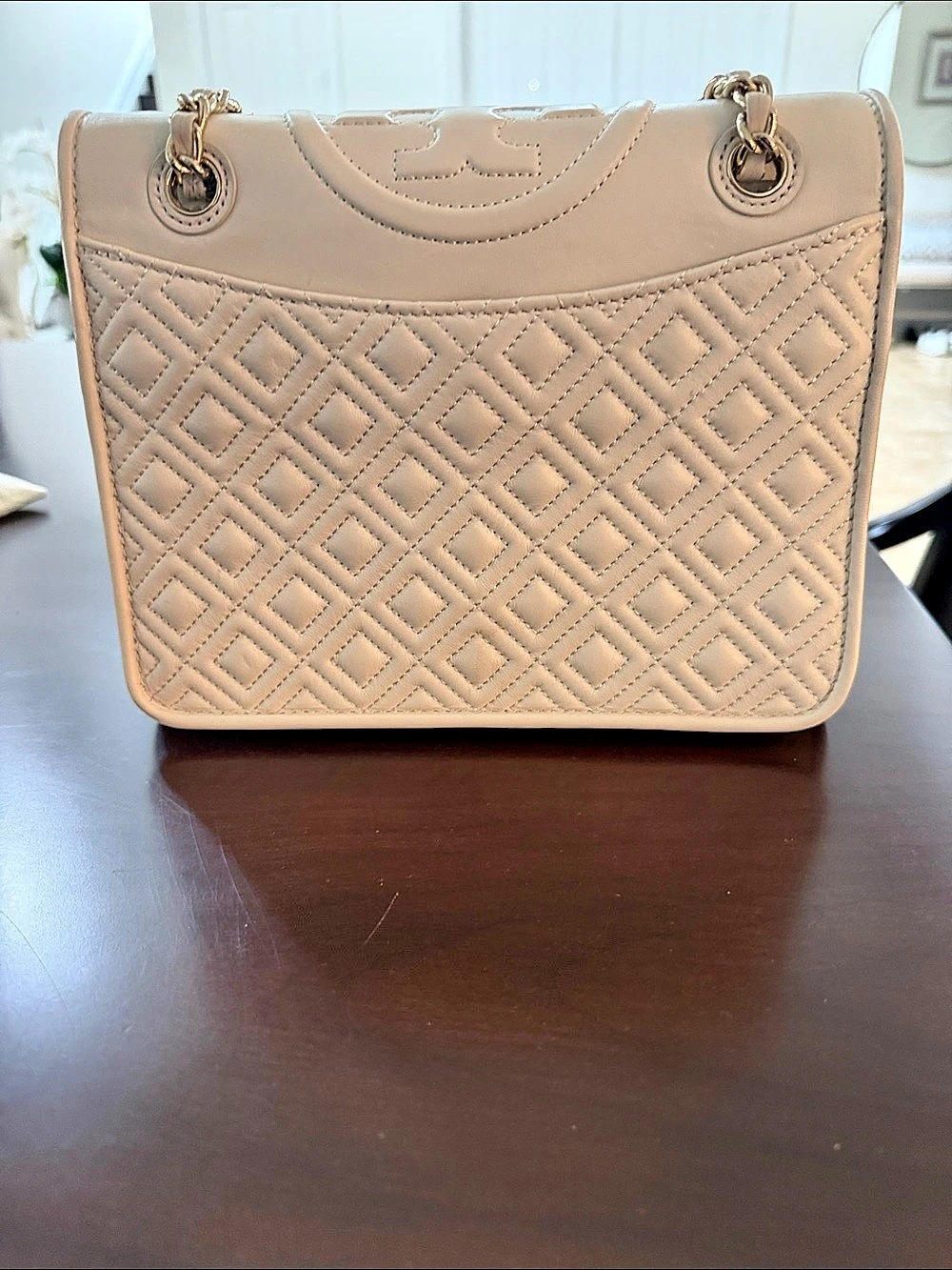 Tory Burch Fleming Convertible Shoulder Bag Cream